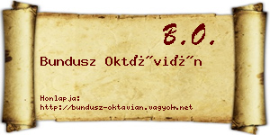 Bundusz Oktávián névjegykártya